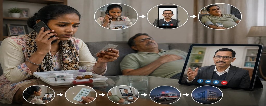 Placeholder: DrRing emergency device and SOS alert response workflow